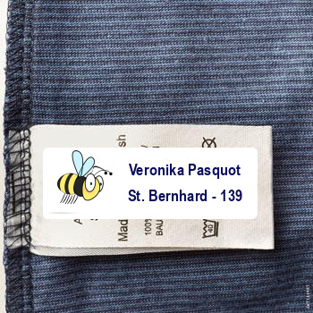 48 Self-adhesive care labels | Self-adhesive garment labels | Peel and stick clothing labels