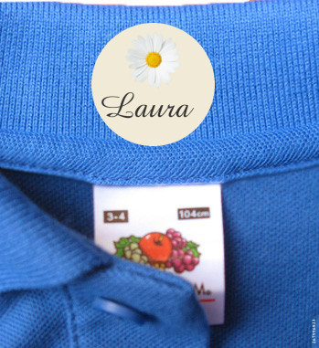 48 Personalised Iron-On Name Labels for Clothing | Back Neck Labels